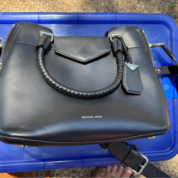 Michael Kors Black Leather Briefcase - Picture 1 of 3
